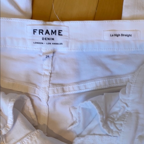 Frame Women's Lhst403 Le High Straight White jeans - Picture 6 of 10